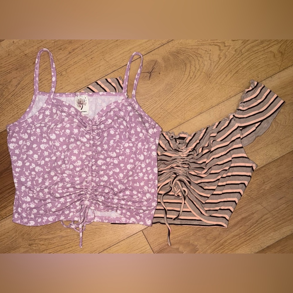 2 Ruched Crop Top Bundle